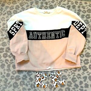 “Authentic” Kids' Sweatshirt - Pink, White and Black